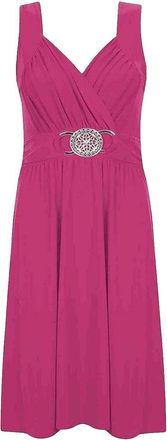 Generic New Womens Sleeveless Buckle Flared Bridesmaid Party Skater Short Length Dress. UK 8-26