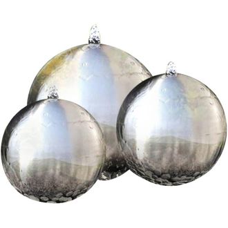 vidaXL 3 Pcs Balls Para Fuente De Jard&iacute;n Con Acero Inoxidable Led - 214015