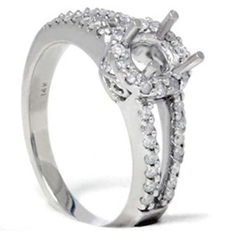 Pompeii3 3/8ct Diamond Engagement Setting Split Shank 14K Ring Size Selectable
