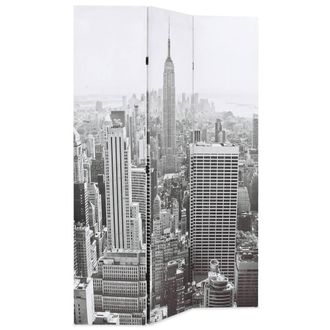 Berkfield Home Folding Room Divider 120x170 cm New York by Day Black & White