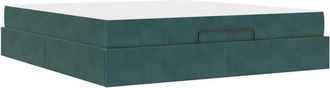 vidaXL Estructura De Cama Verde Oscuro 180 X 200 Cm Terciopelo Vidaxl