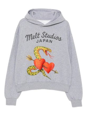 Melt printed hoodie - Grey