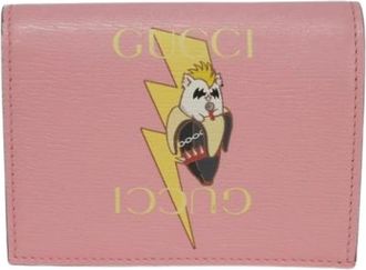Gucci Tweedehands leren portemonnees - Dames - Vintage Accessoires - Roze - ONE Size - Vintage