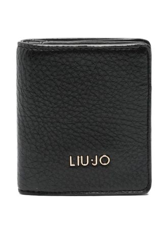 Liu Jo logo-lettering wallet - women - Polyester/Polyester/Polyurethane Resin/Polyurethane Resin - One Size - Black