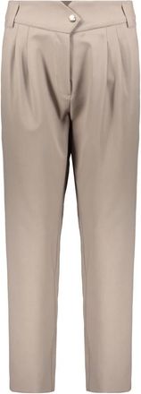 Herno Gekreukte Broek - Dames - Vrijetijds broeken - Beige - M - Katoen - Broeken