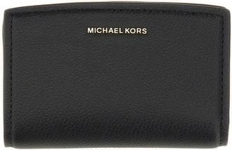 Michael Kors Bryant Medium Pebbled Leather Wallet - Dames - Portefeuilles - Zwart - ONE Size - Leer - Accessoires