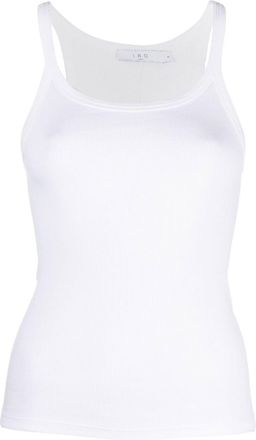 Iro spaghetti-straps cotton top - women - Elastane/Cotton - L - White