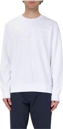 HUGO BOSS Hombre, Sudaderas, Blanco, Talla: L