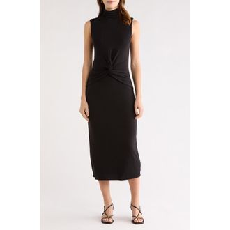 ASTR the Label Riana Sleeveless Turtleneck Dress in Black at Nordstrom, Size X-Small