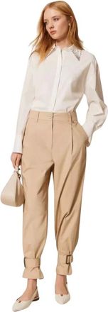Twinset Donna, Pantaloni, Beige, L, new