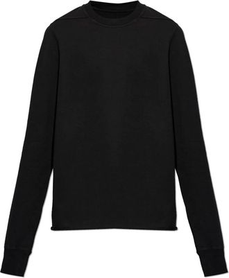 Rick Owens Sweatshirt met Decoratieve Band - Heren - Sweatshirts - Zwart - S - Katoen - Hoodies & sweatvesten