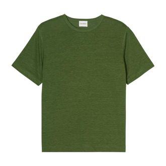 Closed Closed, T-Shirts, male, Green, Size: XL Green Ranger Tee-Shirt Linen Blend