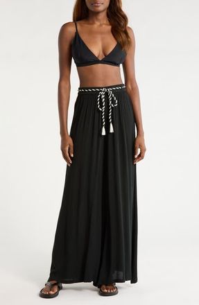 Elan Wide Leg Cover-Up Pants in Black at Nordstrom, Size Small