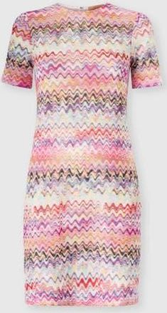 Missoni Short Short-sleeve Dress in Pink & Multicoloured at Nordstrom, Size 38 It