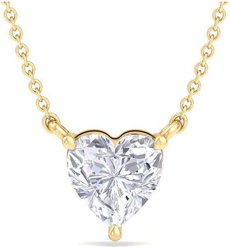 SuperJeweler Superjeweler Gold Over Silver 1.00 Ct. Tw. Lab-Grown Diamond Necklace