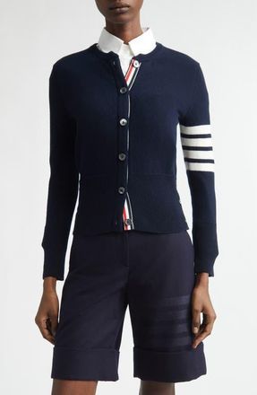Thom Browne Merino Wool Cardigan in Navy at Nordstrom, Size 12 Us