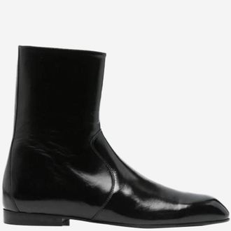 Khaite Black Ankle Boots