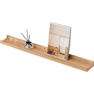 OEM Estanter&iacute;a De Pared, Estante Flotante De 90 Cm En Madera Maciza De Roble, Estante R&uacute;stico De Madera Para Sal&oacute;n, Cocina, Dormitorio, Ba&ntilde;o -crezuo