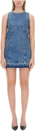 Moschino Korte Denim Jurk - Dames - Korte kleedjes - Blauw - S - Denim - Kleedjes