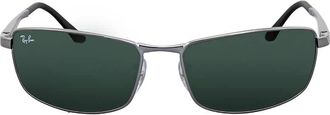 Ray-Ban Ray Ban Green Classic G-15 Rectangular Mens Sunglasses RB3498 004/71 61