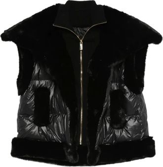 Max & Moi Divana faux-fur quilted gilet - women - Fabric/Artificial Fur - 34 - Black