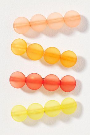 Anthropologie Citrus Barrettes, Set of 4
