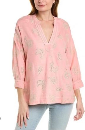 Johnny Was Skyler Top In Coral