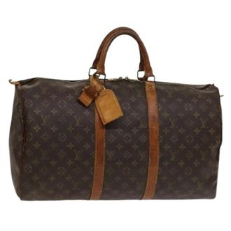 Louis Vuitton Tweedehands Canvas Louis Vuitton tassen - Dames - Pre-owned - Bruin - Maat: ONE Size Leer