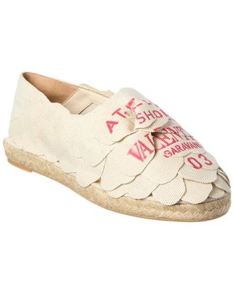 Valentino Vlogo Signature Canvas Espadrille