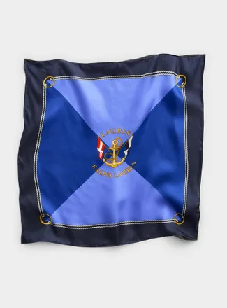 Lauren Ralph Lauren Womens Pure silk naval gilding scarf