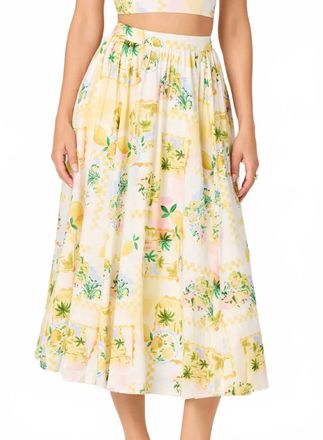 Astr Kaleigh Midi Skirt In Floral