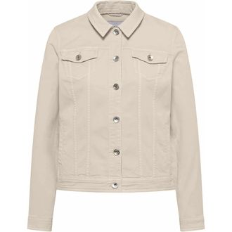 Cecil Denim Jacks - Dames - Jassen - Beige - Maat: 2XL Denim