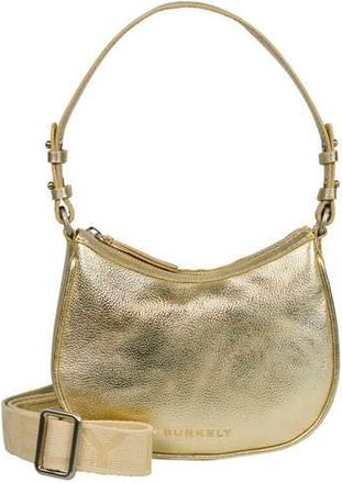 Burkely leren schoudertas Always Ava goudkleurig