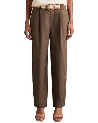 Reiss Beau Belted Linen Taper Trouser