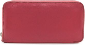 Herm&egrave;s Fuchsia Chevre Leather Long Wallet (Bi-Fold) (Pre-Owned)