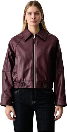Guess Audrine Jas - Dames - Jassen - Rood - Maat: S Leer