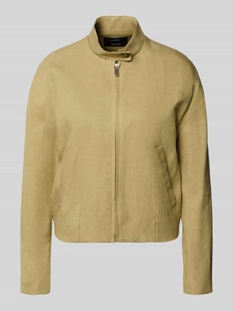 Mango Leinen-Blouson aus Leinen-Lyocell-Mix Modell SUNRISE in Beige, Gr&ouml;&szlig;e XL