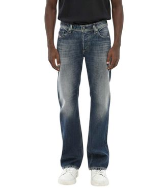 Diesel Blue Straight Mid Rise Jeans