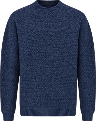 Daniele Fiesoli Paricollo Ronde Hals Trui - Heren - Ronde hals truien - Blauw - M - Wol - Truien & Vesten