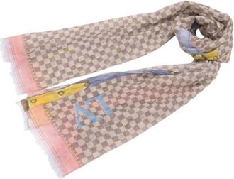 Louis Vuitton Pre-owned Scarves, female, Multicolor, Size: ONE SIZE Pre-owned Cotton Scarf