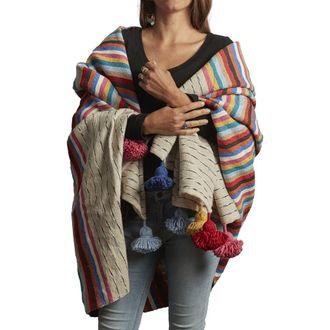 Verve Culture Moroccan Cotton Blanket in Multi Colors at Nordstrom