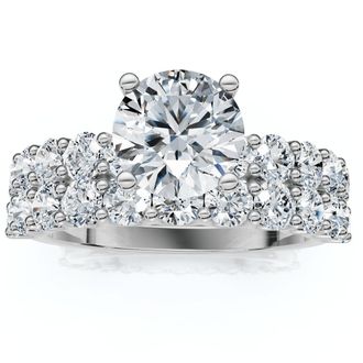 Pompeii3 2 1/2Ct Celeste Diamond Engagement Ring Set 10K Gold Lab Grown