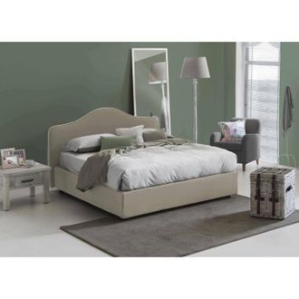 Talamo Italia Talamo Italia Cama Matrimonial Angiolina, Cama Contenedor Con Revestimiento De Tela, 100% Made In Italy, Apertura Frontal, Adecuado Para Colch&oacute;n Cm 16