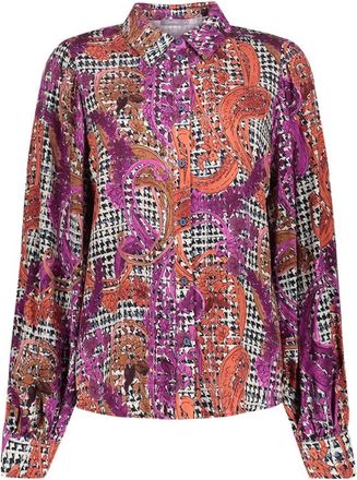 Geisha Blouse met lange mouwen - Dames - Blouses & Shirts - Veelkleurig - Maat: 2XL Viscose