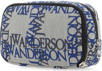 J.W.Anderson Womens Embroidered Fabric Travel Wallet Blue