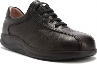 Finn Comfort Mens Watford Shoes In Black Panama