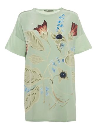 Gucci T-shirt a fiori - Verde