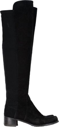 Stuart Weitzman 5050 Knee Boots in Black Suede