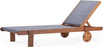 Habitat & Jardin Tumbona madera gris 193 x 71 x 80 cm