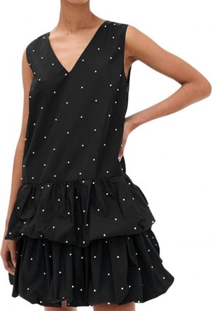 Sea New York Alberta Pearl Tank Bubble Dress In Black